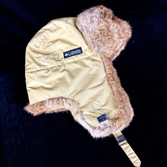 Columbia Trapper Hat XL Real Fur Aviator Winter Cap Unisex Excellent Gift - Picture 1 of 12
